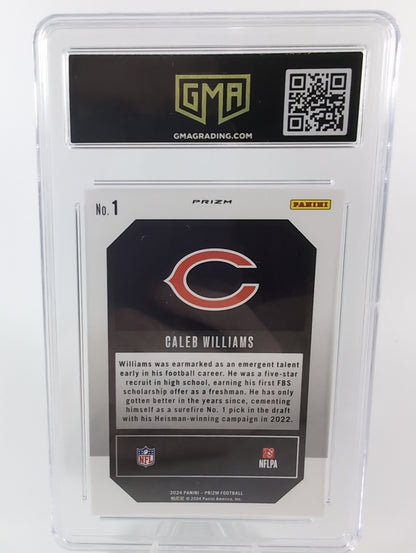 2024 Panini Prizm - Rookies Caleb Williams #301 Green Wave Prizm (RC) GMA 8.5