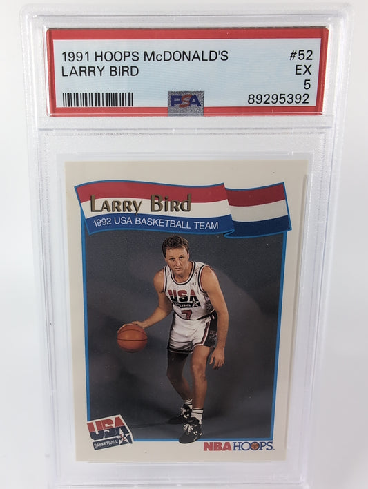 1991-92 NBA Hoops - Larry Bird #52 PSA 5