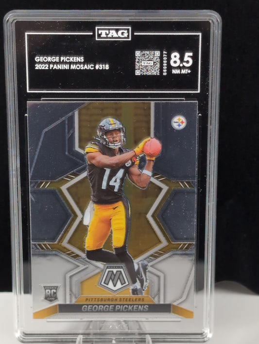 2022 Panini Mosaic - Rookies George Pickens #318 (RC) Tag 8.5 LOW POP