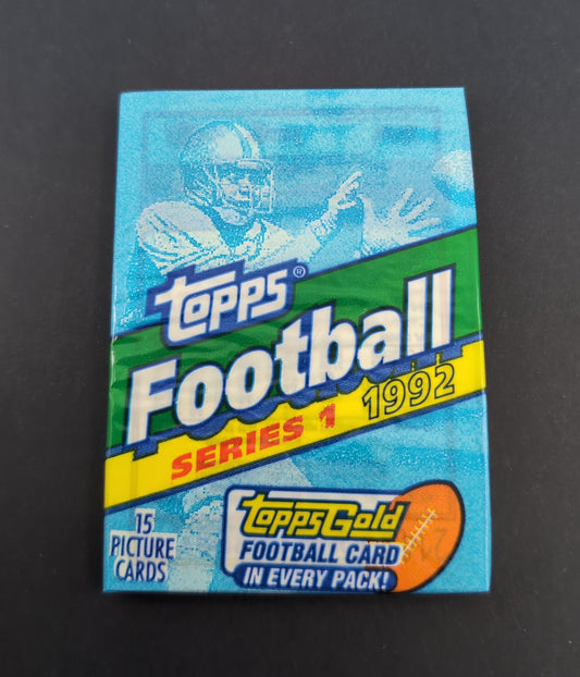 1992 Sealed Topps Series 1 Football Cards Wax Pack