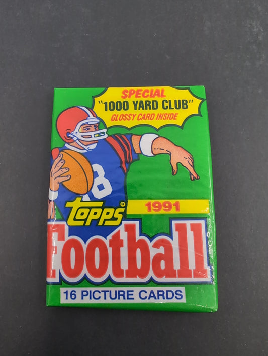 1991 Sealed Topps Football 1000 Yard Club Wax Pack
