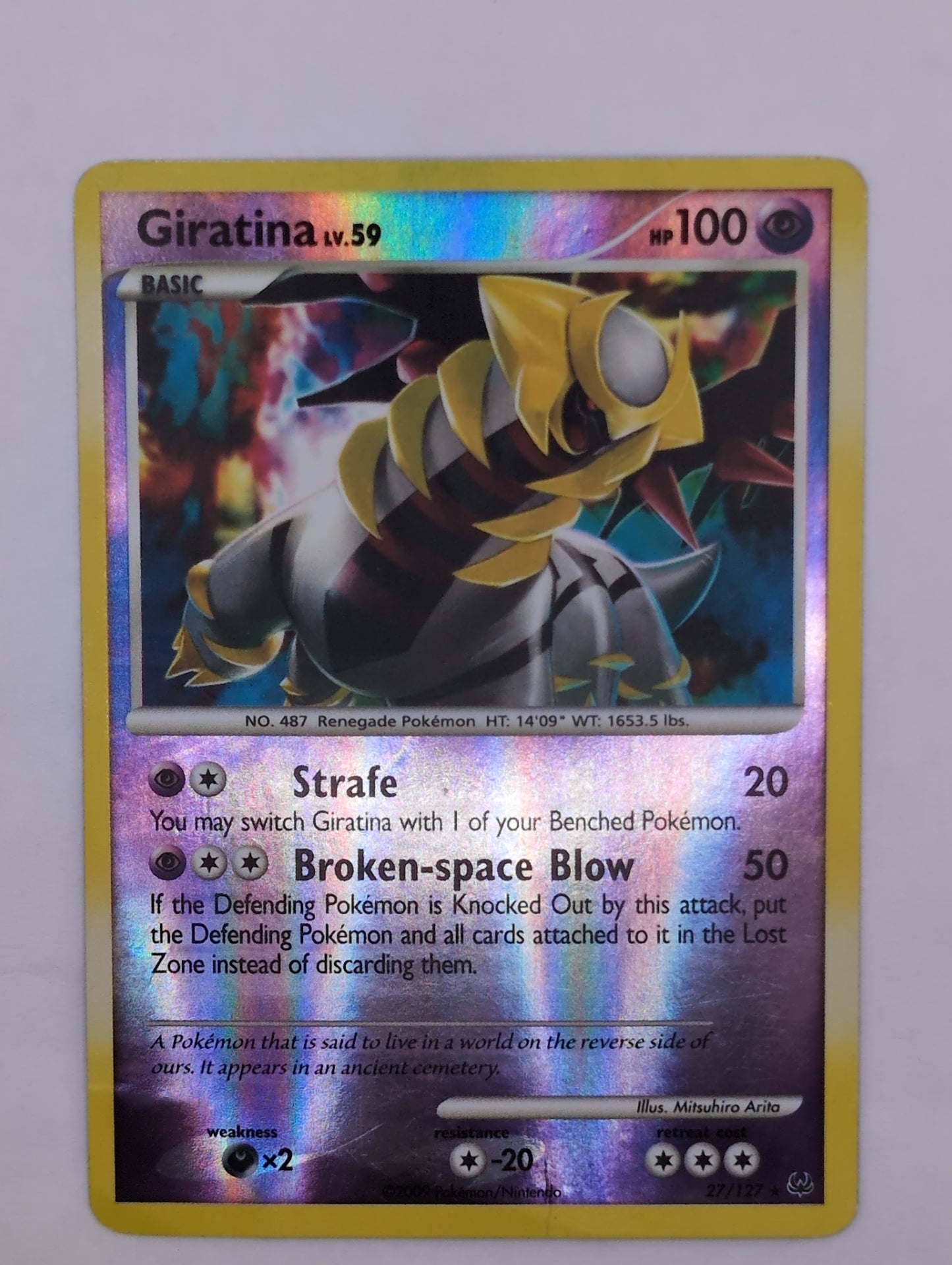 2009 - Pokemon Platinum Reverse Holo - Giratina Lv.59 27/127 Rare