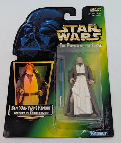 1997 - Star Wars POTF - Ben Obi-Wan Kenobi Lightsaber Removable Cloak - Kenner
