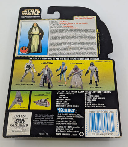 1997 - Star Wars POTF - Ben Obi-Wan Kenobi Lightsaber Removable Cloak - Kenner