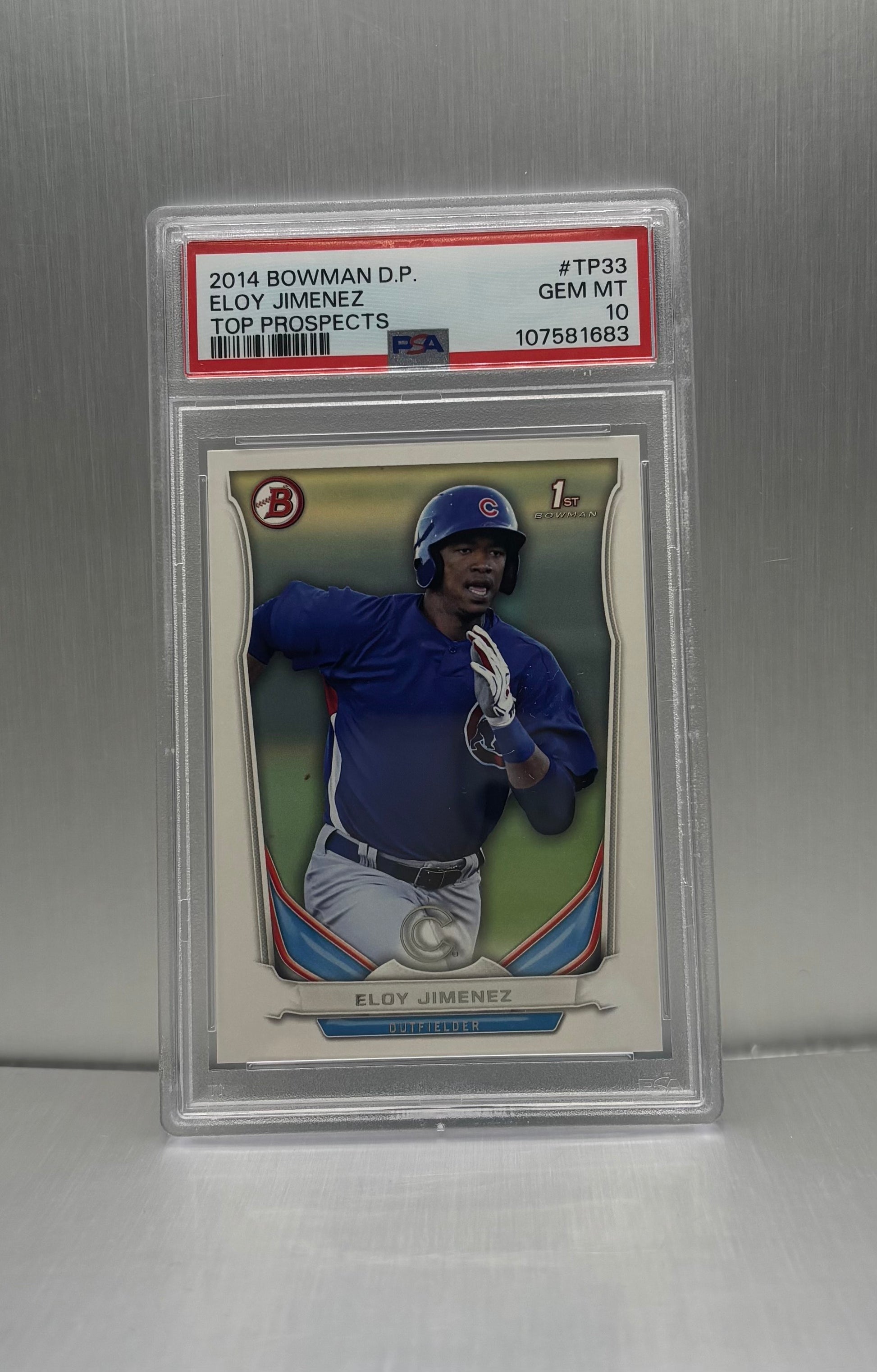 Topps 2014 bowman D.P. Elroy Jimenez Top Prospect PSA 10