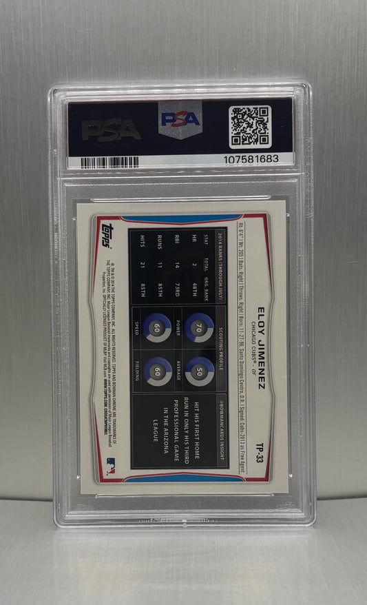 Topps 2014 bowman D.P. Eloy Jimenez Top Prospect PSA 10