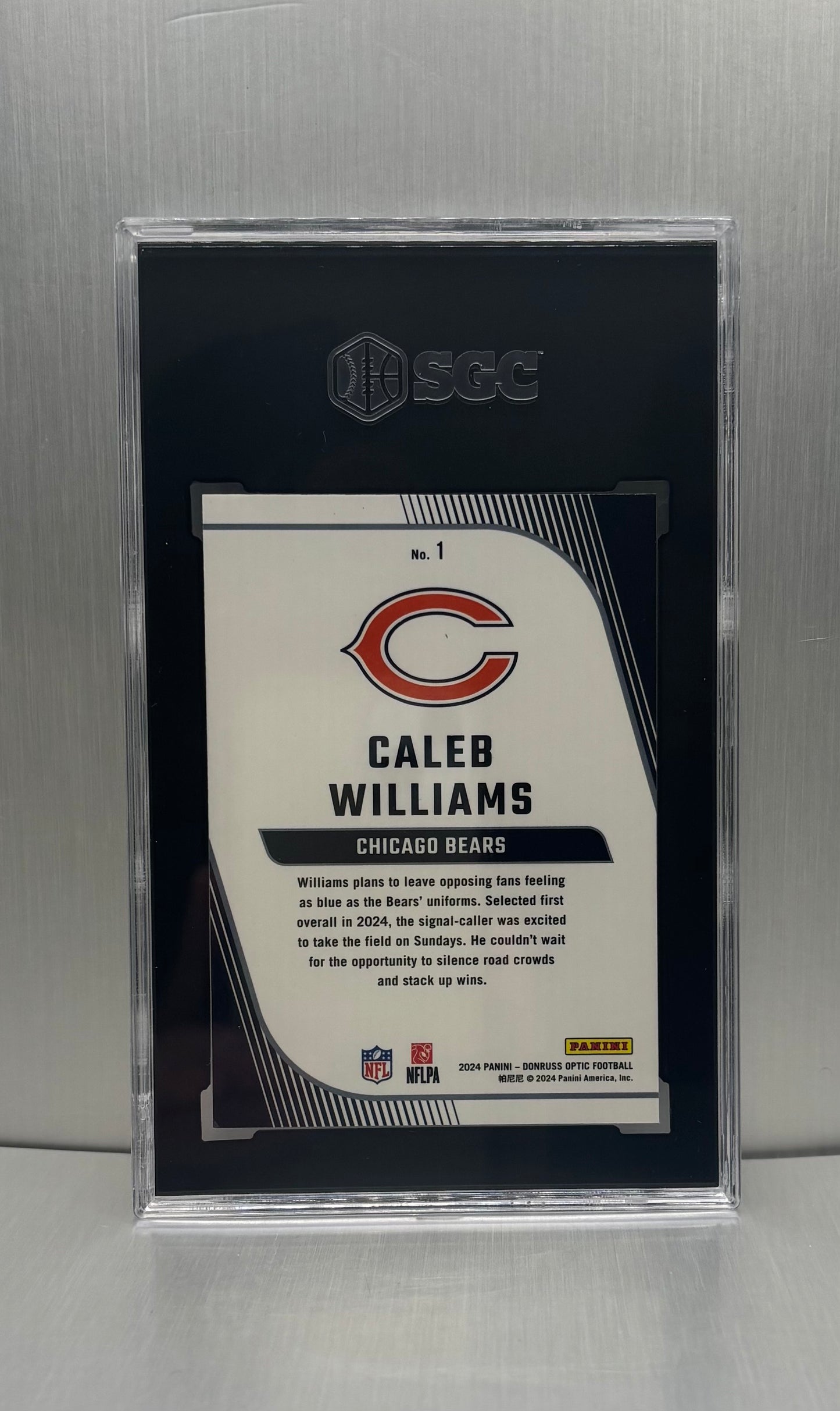 2024 Donruss Optic #1 Caleb Williams Primary Colors SGC 9.5