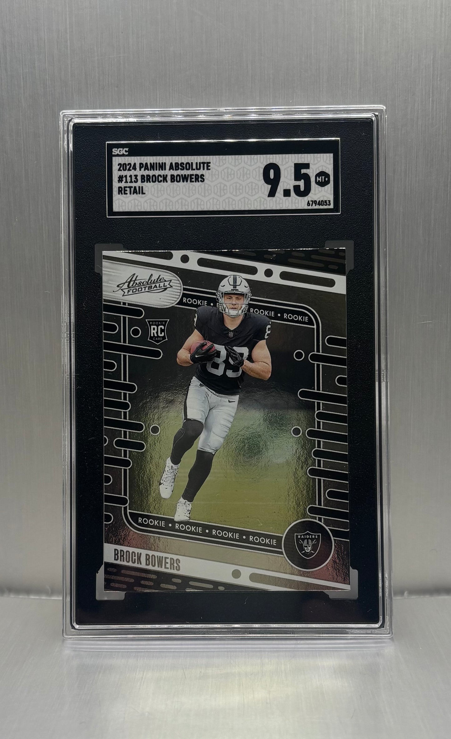 2024 Panini Absolute #113 Brock Bowers Retail SGC 9.5