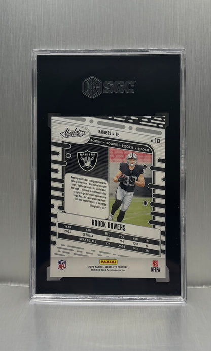 2024 Panini Absolute #113 Brock Bowers Retail SGC 9.5