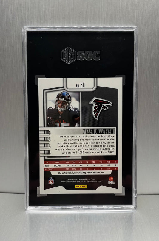 2023 Panini Absolute #50 Tyler Allgeier Autographed SGC 9.5, Auto 10