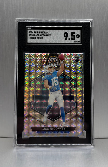 2024 - NFL Panini Mosaic Mosaic Prizm - Ladd McConkey 334 SGC 9.5