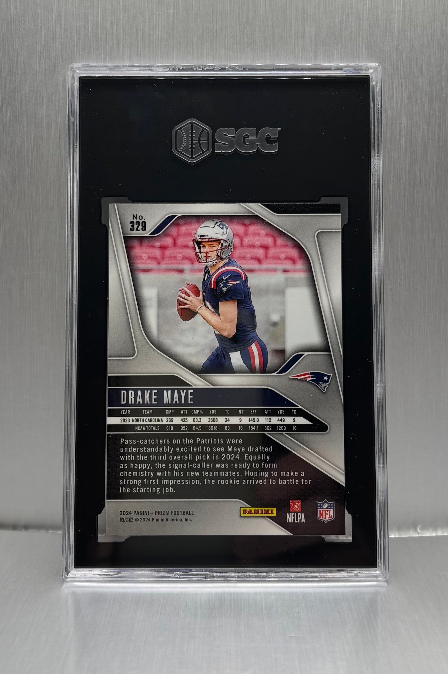 2024 Panini Prizm #329 Drake Maye SGC 9.5