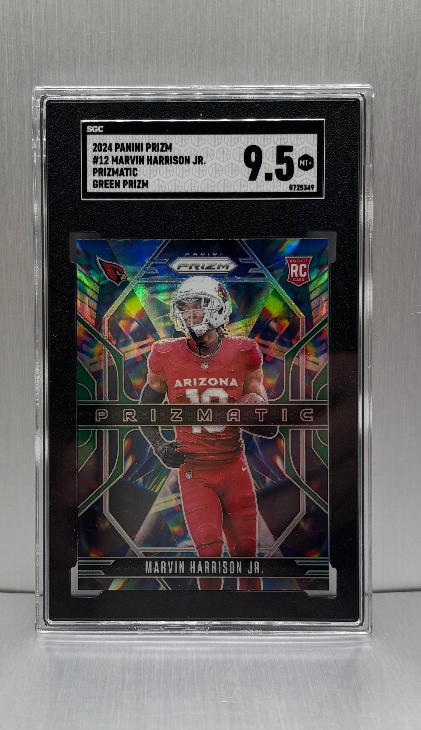 2024 Panini Prizm #12 Marvin Harrison Jr. Prizmatic Green Prizm SGC 9.5