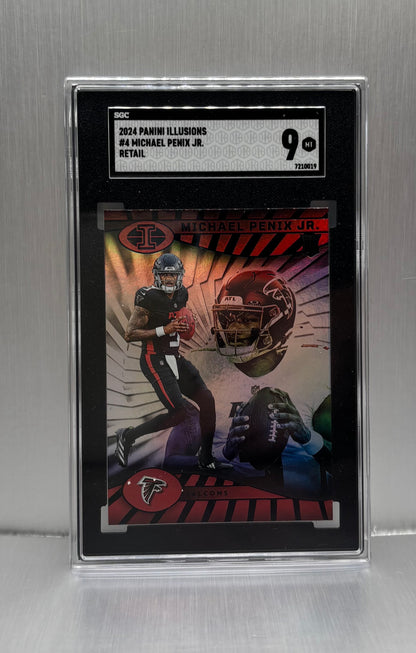 2024 - NFL Panini Illusions Retail - Michael Penix Jr 4 SGC 9