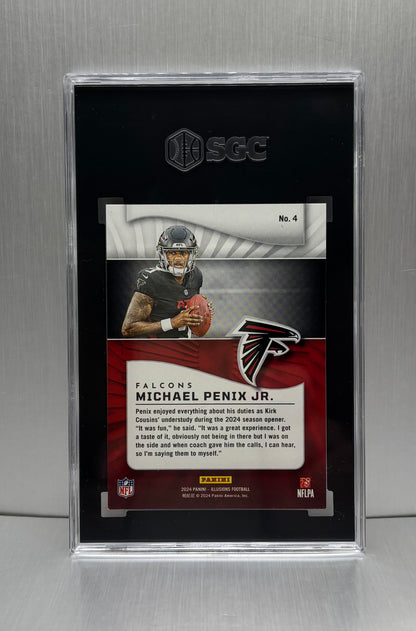 2024 - NFL Panini Illusions Retail - Michael Penix Jr 4 SGC 9