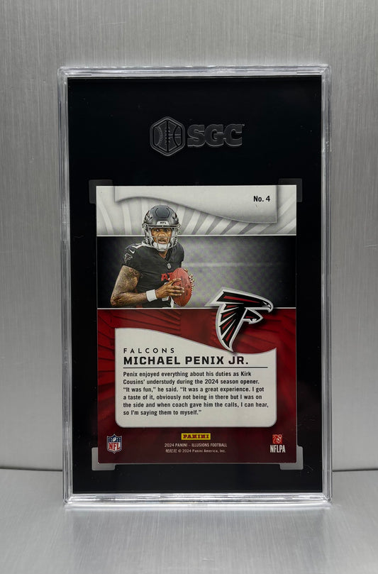 2024 - NFL Panini Illusions Retail - Michael Penix Jr 4 SGC 9