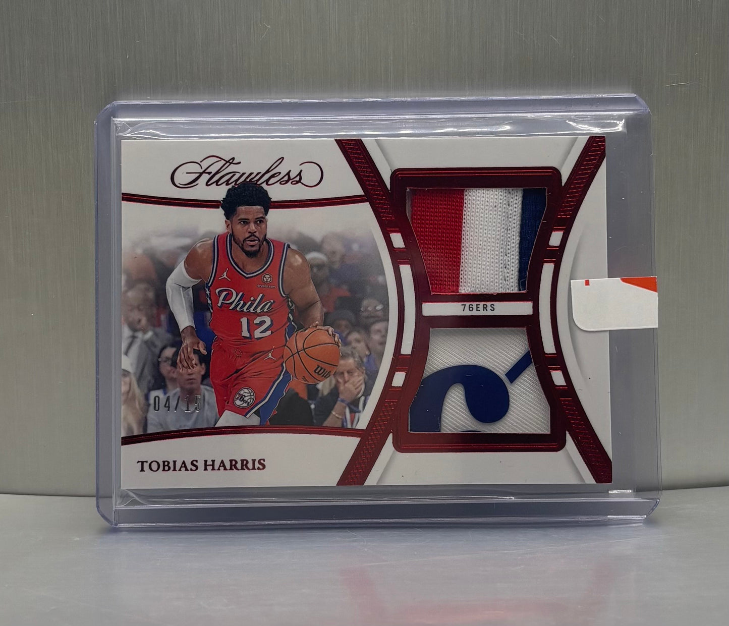 2023 Panini Flawless Dual Patches Ruby Tobias Harris /15
