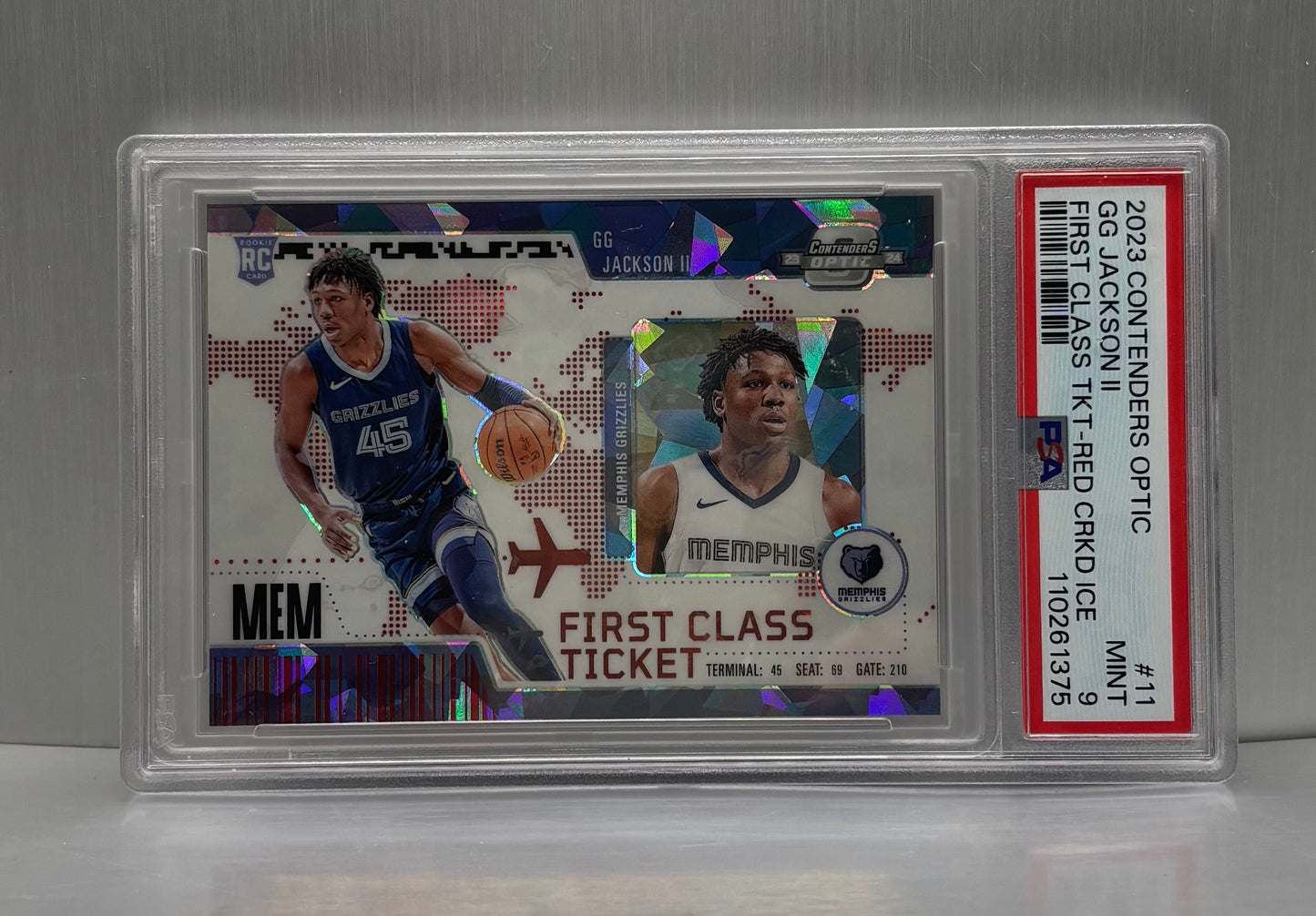 2023 Panini Contenders Optic GG Jackson II First Class Ticket - Red Cracked Ice /175 PSA9