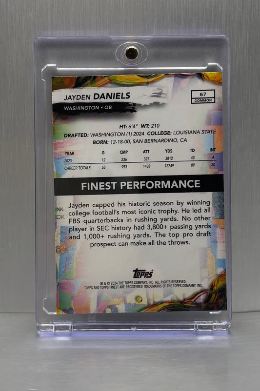 2024 Topps Finest #67 Jayden Daniels Rookie Card