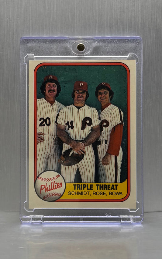 1981 Fleer - Mike Schmidt, Pete Rose, Larry Bowa #645