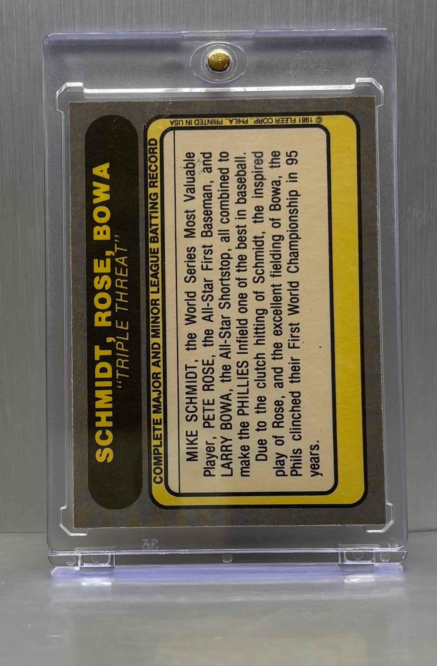 1981 Fleer - Mike Schmidt, Pete Rose, Larry Bowa #645