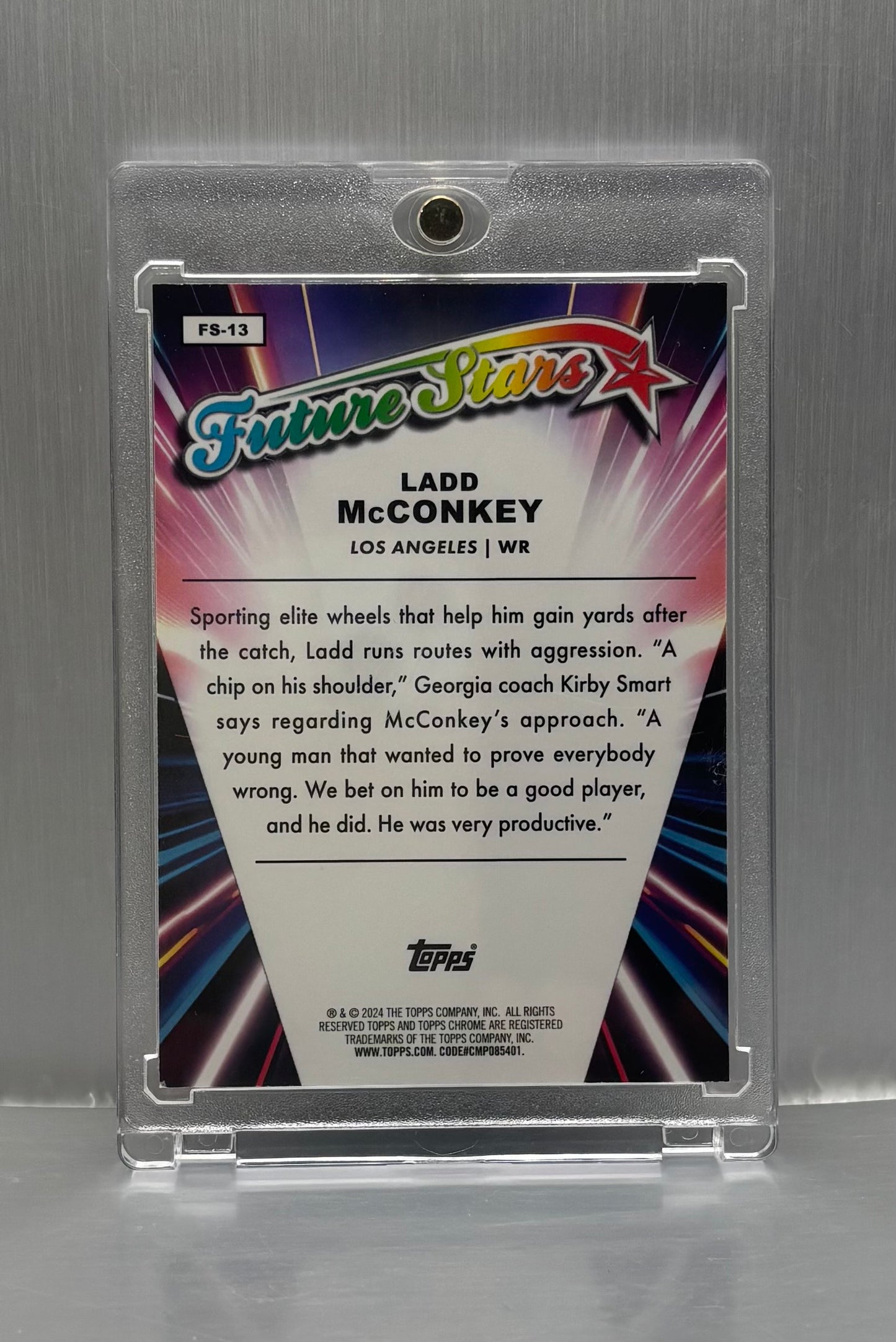 2024 Topps Chrome - Future Stars Ladd McConkey #FS-13 Lazer Refractor (RC)