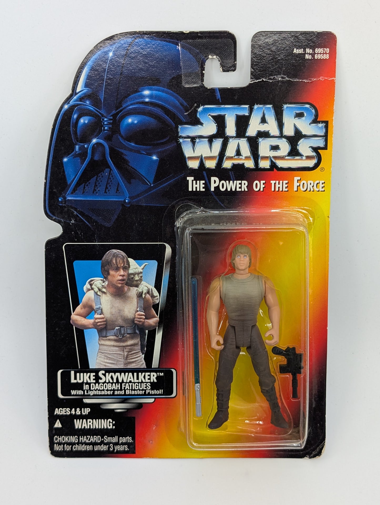 1995 - Star Wars POTF - Luke Skywalker Dagobah Fatigues Lightsaber - Kenner