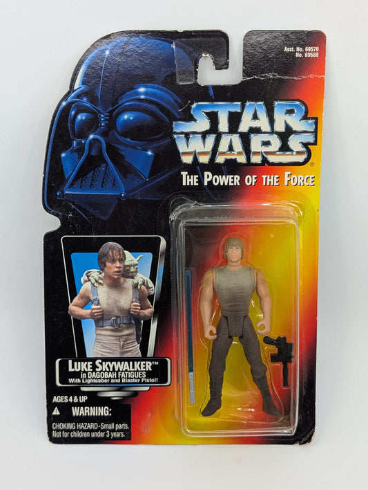 1995 - Star Wars POTF - Luke Skywalker Dagobah Fatigues Lightsaber - Kenner