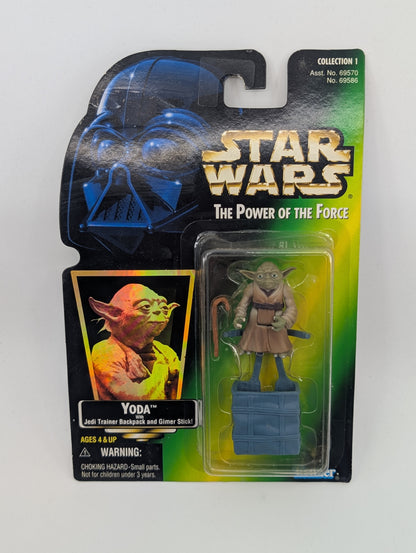 1997 - Star Wars POTF - Yoda Jedi Trainer Backpack and Gimer Stick - Kenner