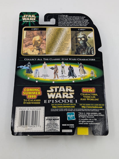 1998 - Star Wars POTF - C-3PO with Removable Arm - Hasbro Figure