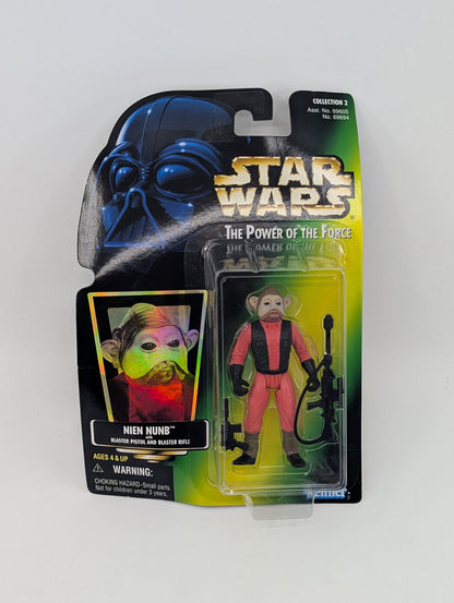 1997 - Star Wars POTF - Nien Nunb Blaster Pistol and Blaster Rifle - Kenner