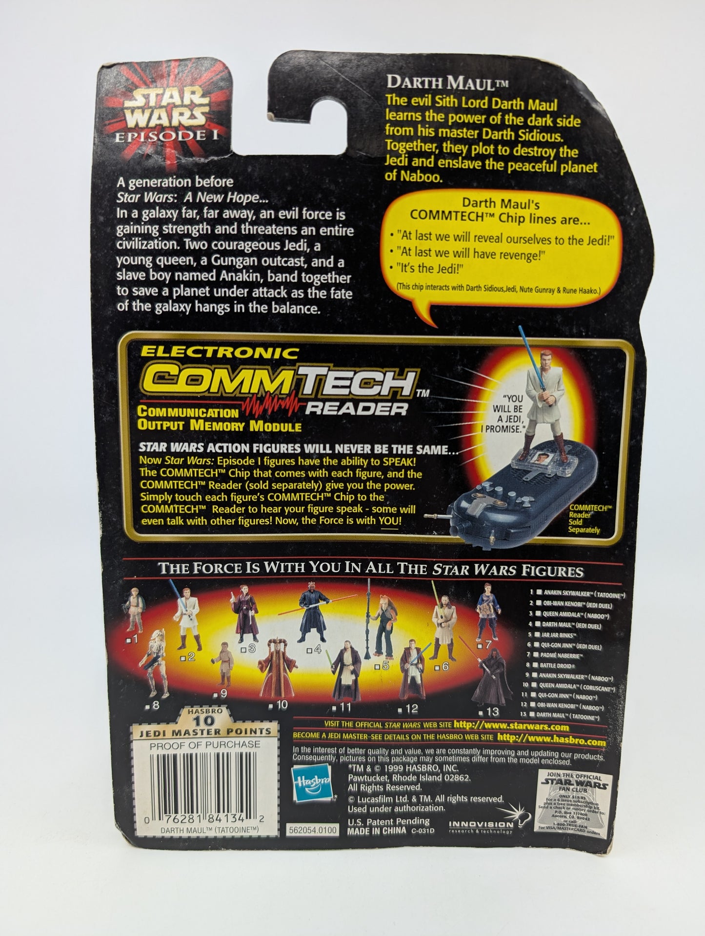 1999 - Star Wars Episode I - Darth Maul Tatooine Cloak Lightsaber Hasbro