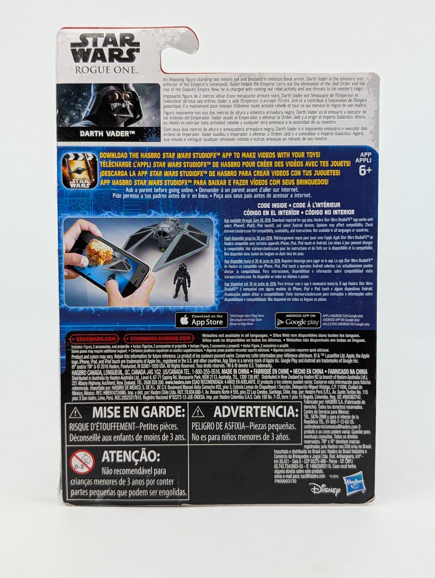 2016 - Star Wars Rogue One - Darth Vader with Projectile Firing - Hasbro