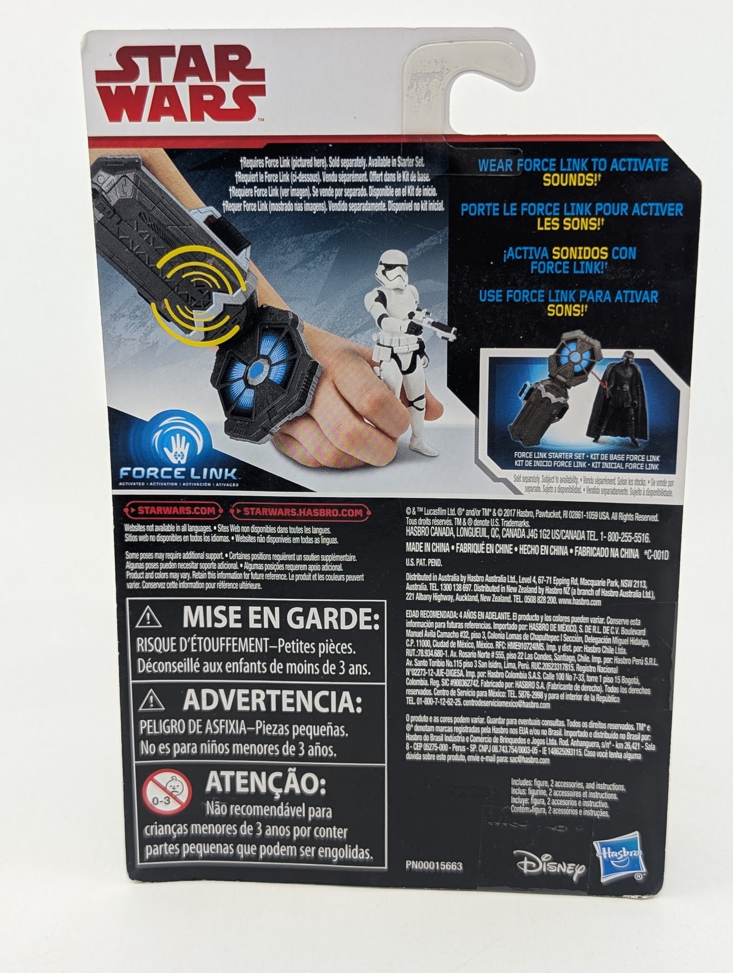 2017 - Star Wars Last Jedi - First Order Stormtrooper Force Link Hasbro