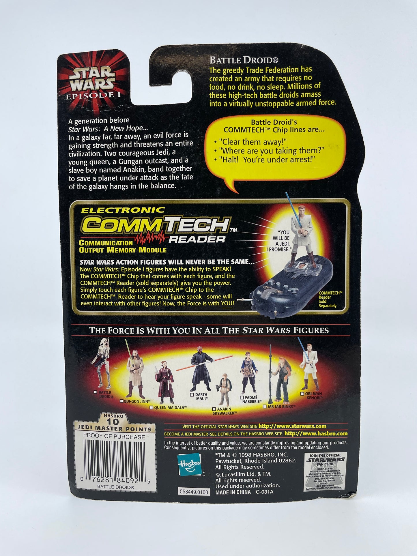 1999 - Star Wars Episode I - Battle Droid with Blaster Rifle - Hasbro Figure