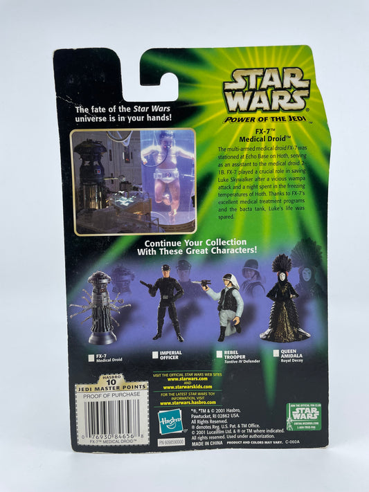 2001 - Star Wars Power of the Jedi - FX-7 Medical Droid - Hasbro Figure