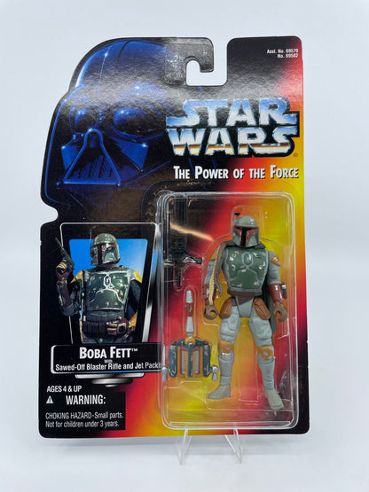 1995 - Star Wars Power of the Force - Boba Fett Sawed-Off Blaster Red Card - Kenner