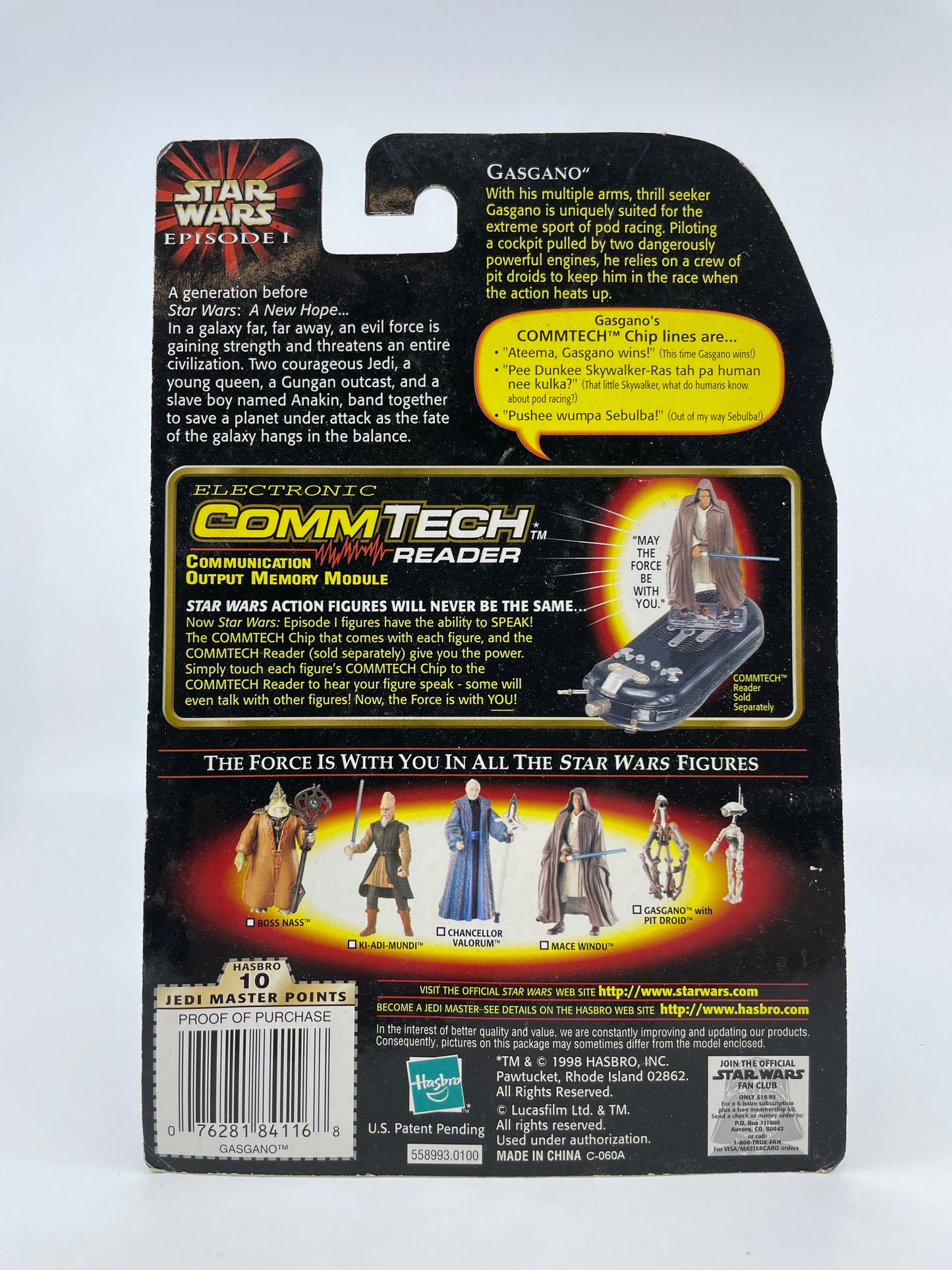 1999 - Star Wars Episode I - Gasgano with Pit Droid - Hasbro Figure