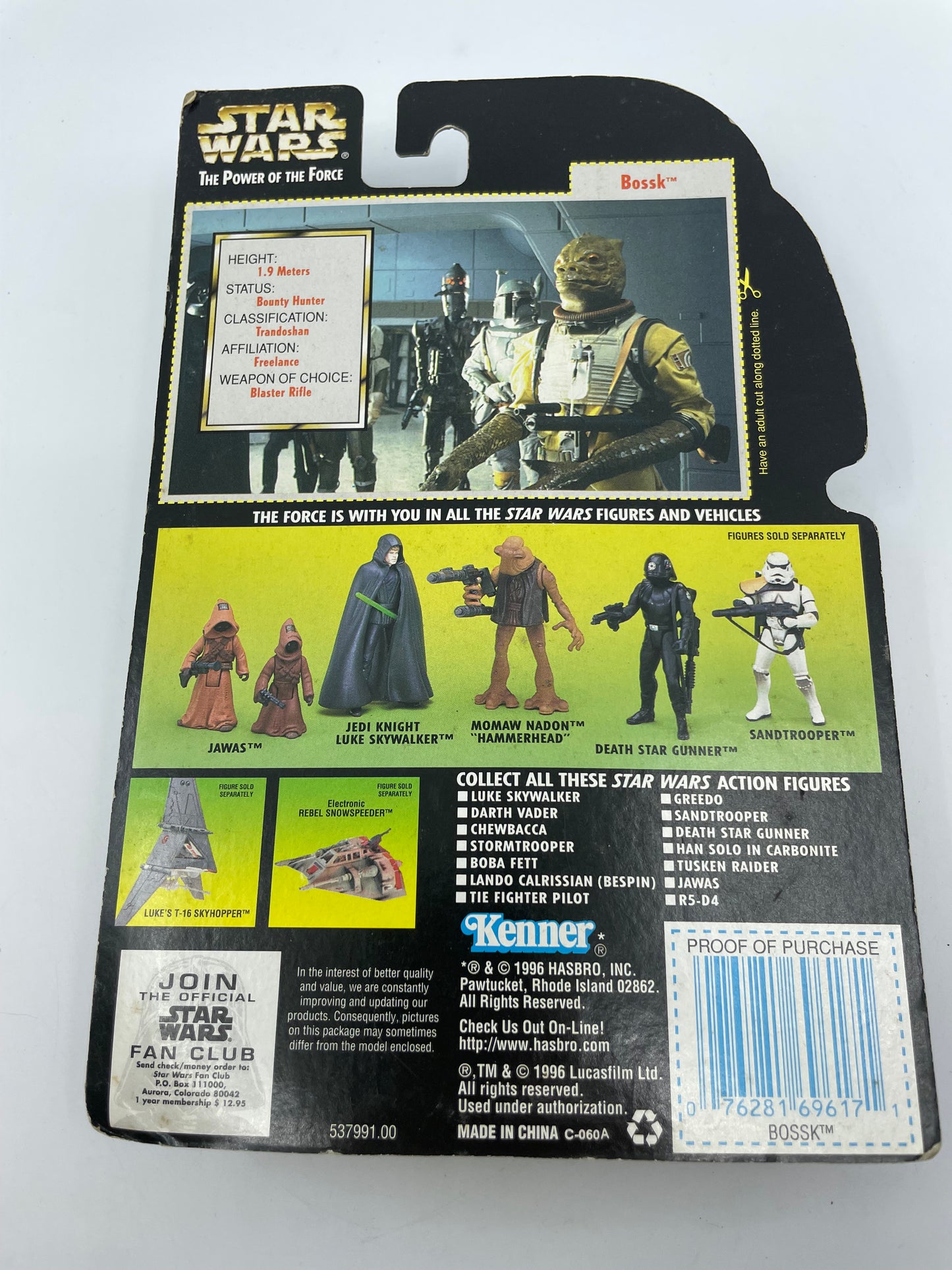 1996 - Star Wars Power of the Force - Bossk Bounty Hunter - Kenner Figure