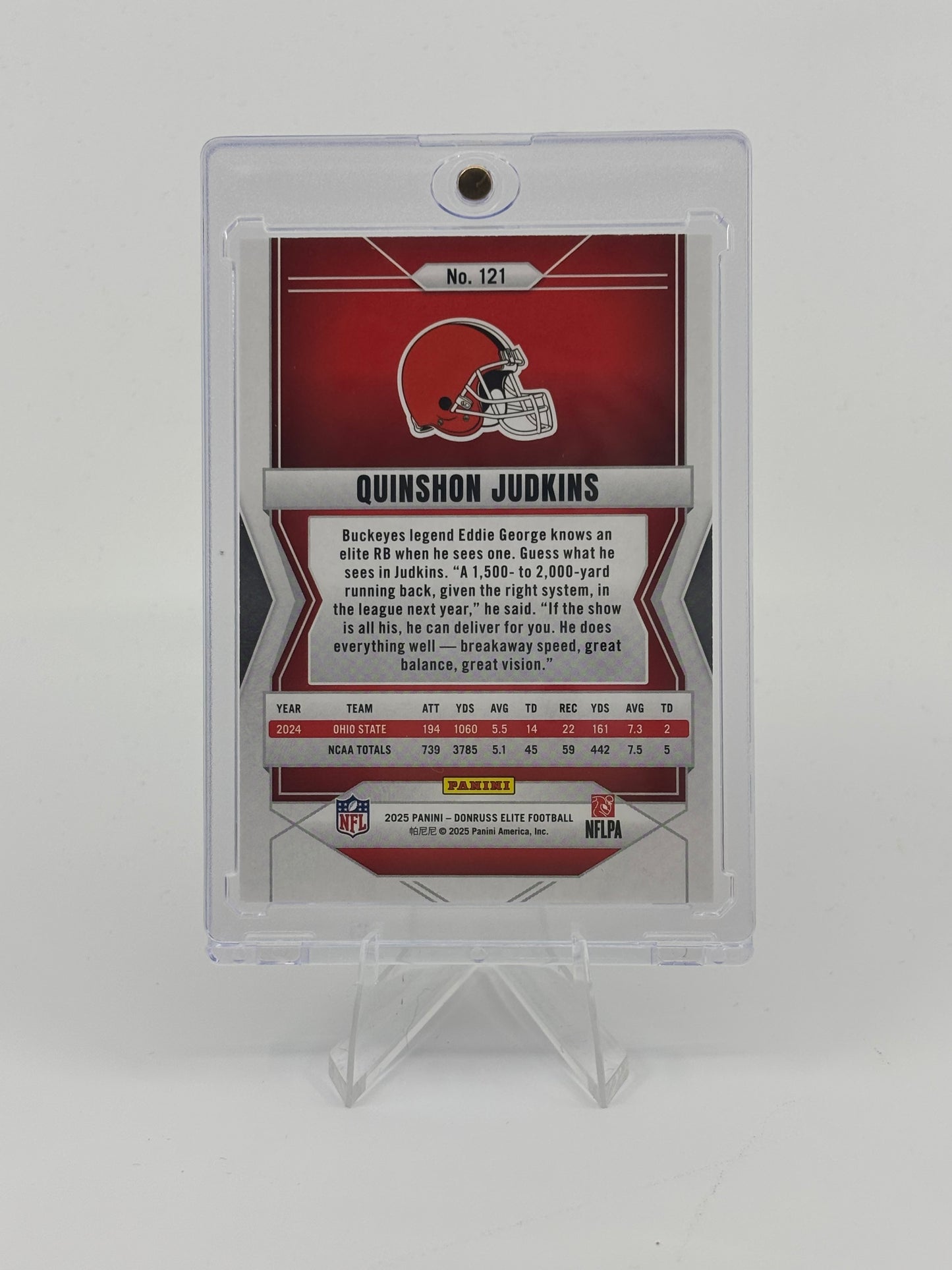 2025 Panini Donruss Elite /999 Quinshon Judkins First Browns Cards Rookie RC SP