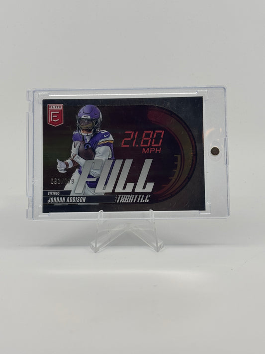 2025 Donruss Elite Jordan Addison Full Throttle /799 Minnesota Vikings