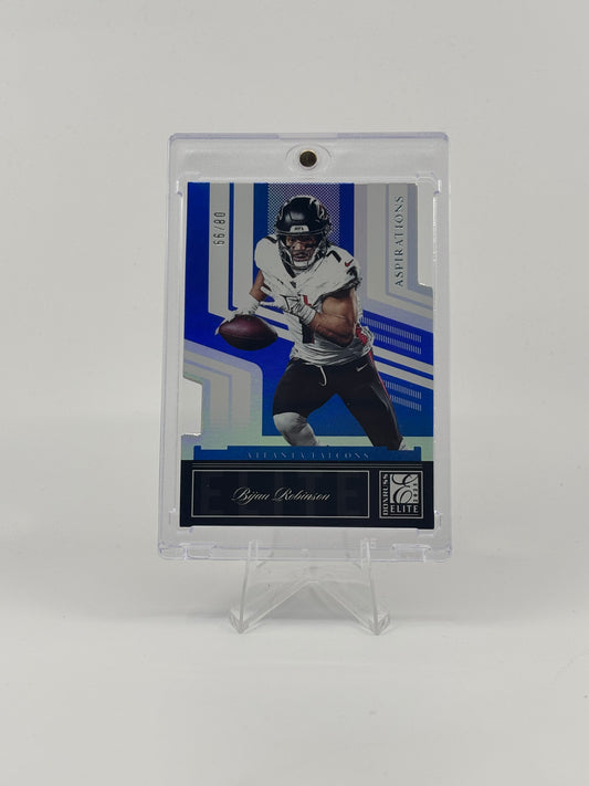 2025 Panini Donruss Elite Bijan Robinson Aspirations Die Cut Blue /99