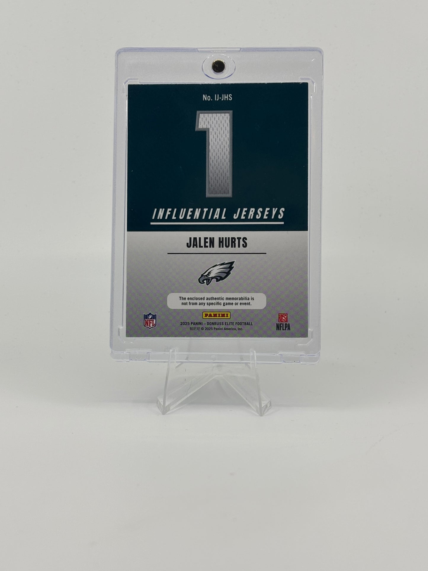2025 Panini Donruss Elite Jalen Hurts Influential Jerseys Card /799
