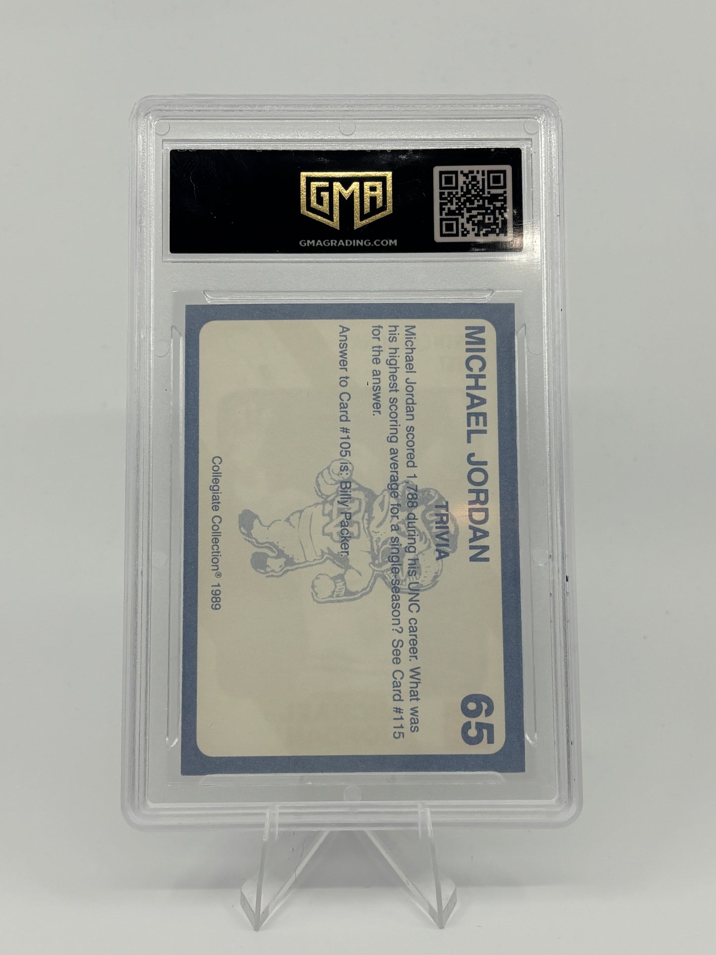 Michael Jordan 1989 Collegiate Collection North Carolina's Finest #65  GMA 10