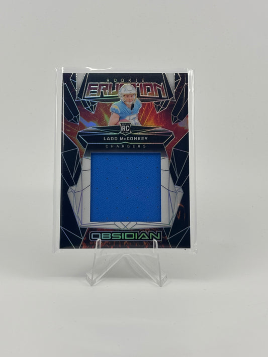 2024 Panini Obsidian - Rookie Eruption Materials Ladd McConkey #ERM-LMY RC