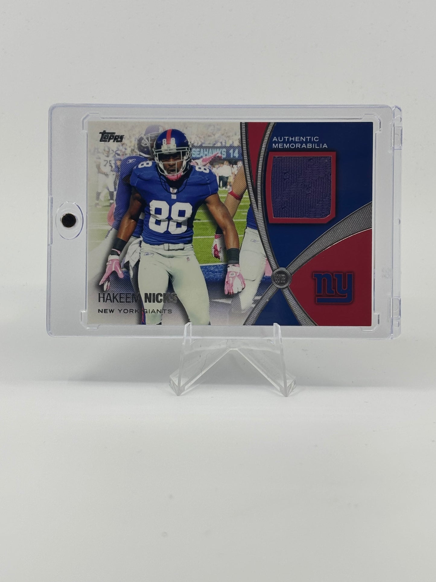 2012 Topps – Prolific Playmakers Relics Hakeem Nicks #PPR-HN (MEM)