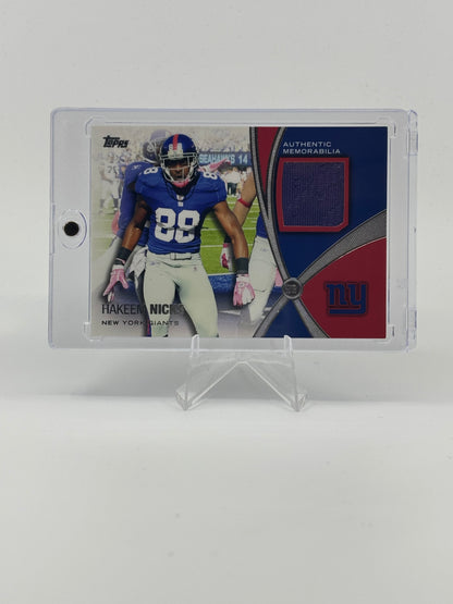 2012 Topps – Prolific Playmakers Relics Hakeem Nicks #PPR-HN (MEM)