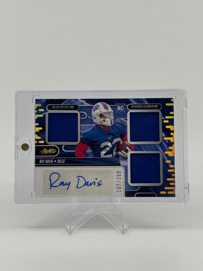 2024 Panini Absolute – Rookie Premiere Materials Autographs Ray Davis (RC) /399