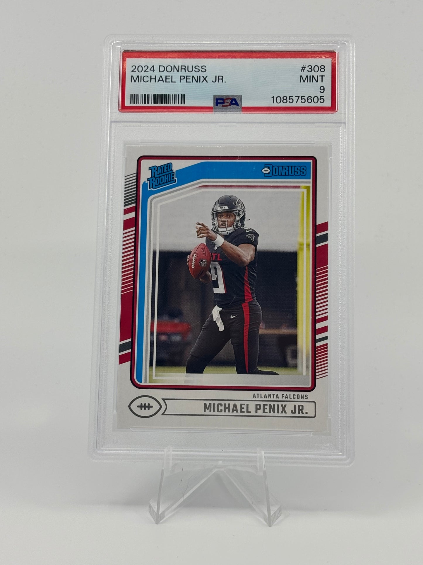 2024 Panini Donruss - Rated Rookie Michael Penix Jr. #308 (RC) PSA 9