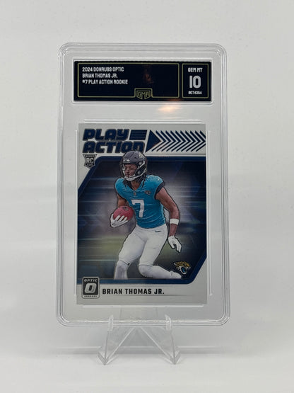 2024 Panini Donruss Optic - Play Action Brian Thomas Jr. #7 (RC) GMA 10